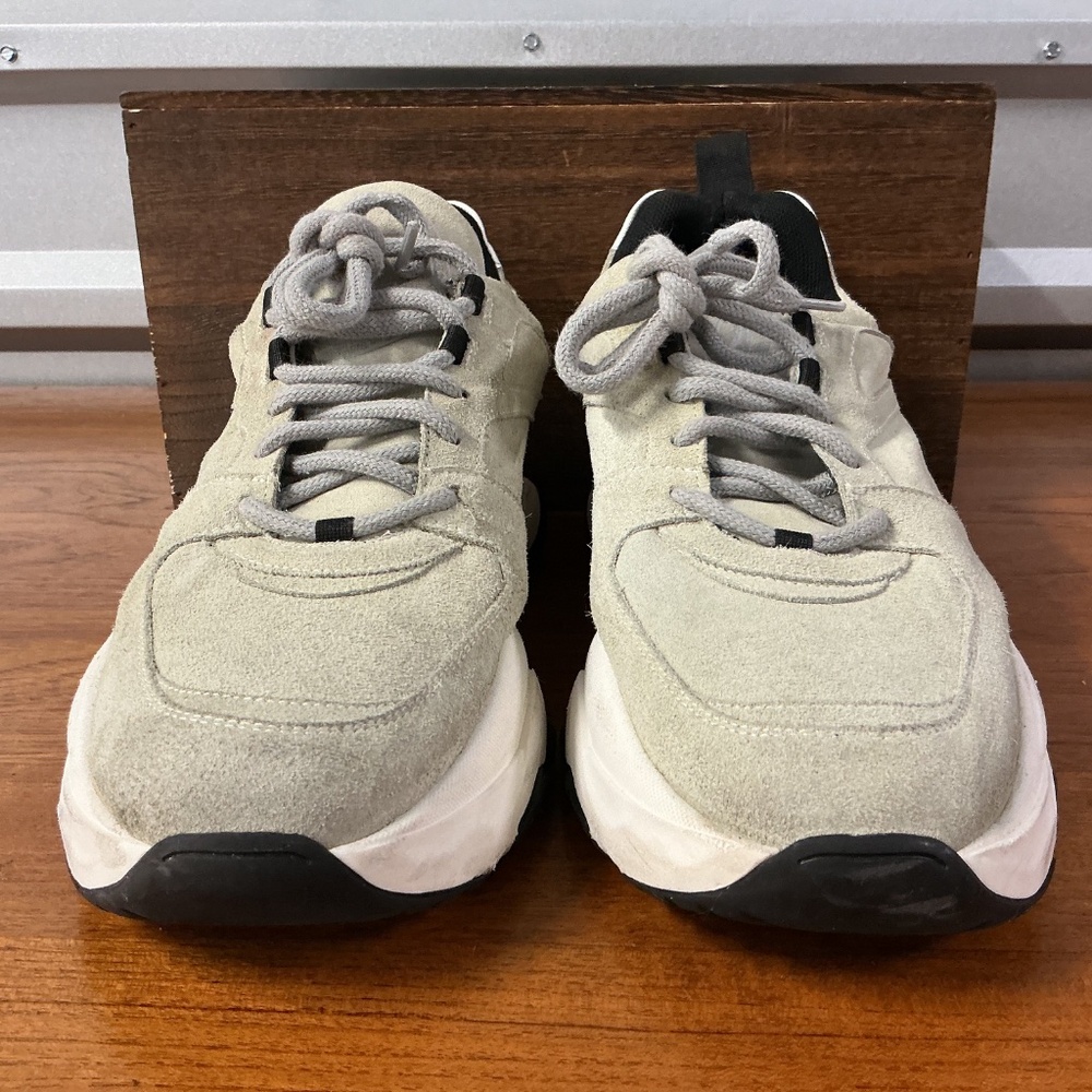 P448 Men Gray Suede Retro Runner Sneaker Size 46EU 12-12.5US